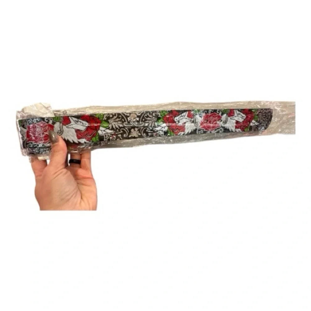 NWT Y2K Vibes Unisex Belt w/ Vibrant Vintage Tattoo Design Motiff 38 Inches Long
